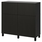 Aufbewkomb.+Türen/Schubladen schwarzbraun/Lappviken/Stubbarp schwarzbraun Angebote von BESTÅ bei IKEA Würzburg für 343,50 €