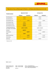 Aktueller Deutsche Post Weitere Geschäfte Prospekt in Edewecht und Umgebung, "Preisübersicht" mit 4 Seiten, 17.07.2023 - 31.10.2023