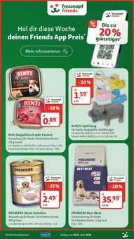 Ente im Fressnapf Prospekt "Mehr einpacken, weniger ausgeben!" mit 28 Seiten (Erlangen)