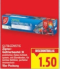 Ziptec-Gefrierbeutel 3L von Gut&Günstig für 1,50 € bei E center im Angebot Ziptec-Gefrierbeutel 3L von Gut&Günstig im aktuellen E center Prospekt