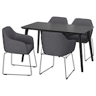 Aktuelles Tisch und 4 Stühle schwarz/Metall schwarz/grau Angebot bei IKEA in Heidelberg ab 595,00 €