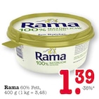 Aktuelle Rama Angebote bei E center in Karlsruhe Aktuelles Rama 60% Fett Angebot bei E center in Karlsruhe ab 1,39 €
