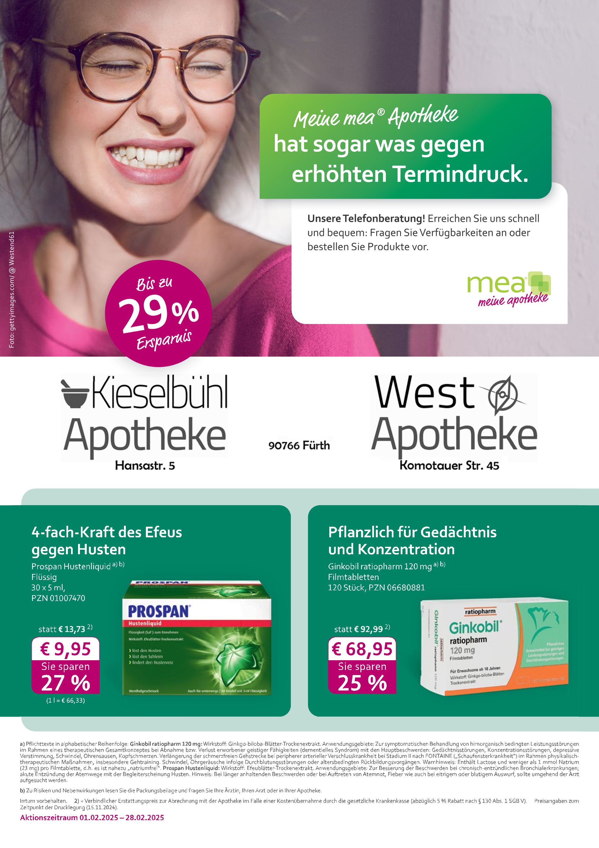 mea - meine apotheke Prospekt für Fürth: "Unsere Februar-Angebote", 4 Seiten, 01.02.2025 - 28.02.2025