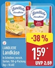 ALDI Nord Grömitz - Landkäse Sanft-Aromatisch Angebot im Prospekt Landkäse Sanft-Aromatisch bei ALDI Nord im Grömitz Prospekt für 1,59 €