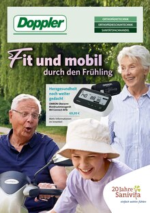 Blutdruckmessgerät im Orthopädietechnik, Orthopädieschuhtechnik, Sanitätsfachhandel Doppler GmbH Prospekt "Fit und mobil durch den Frühling" mit 6 Seiten (Saarbrücken)
