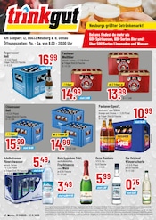 Trinkgut Discounter Prospekt der aktuellen Woche mit 4 Seiten, gültig von 17.11.2025 bis 22.11.2025, in Karlshuld und Umgebung Aktueller Trinkgut Discounter Prospekt in Karlshuld und Umgebung, "Aktuelle Angebote" mit 4 Seiten, 17.11.2025 - 22.11.2025