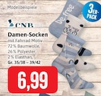 Damen-Socken mit Fahrrad Motiv Angebote von CNB bei Kaufhaus Stolz Neumünster für 6,99 €