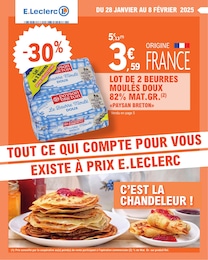 Catalogue Supermarchés E.Leclerc en cours à Génébrières et alentours, TOUT CE QUI COMPTE POUR VOUS EXISTE À PRIX E.LECLERC, 32 pages, 28/01/2025 - 08/02/2025