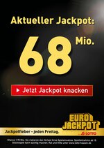 LOTTO Hessen Prospekt "Aktueller Jackpot: 68 Mio.", 1 Seiten, für Eppertshausen, 23.01.2020 - 24.01.2020 LOTTO Hessen Prospekt "Aktueller Jackpot: 68 Mio.", 1 Seiten, für Eppertshausen, 23.01.2020 - 24.01.2020