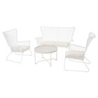 4er-Sitzgruppe/außen weiß/Kuddarna beige von HÖGSTEN im aktuellen IKEA Prospekt für 508,95 €