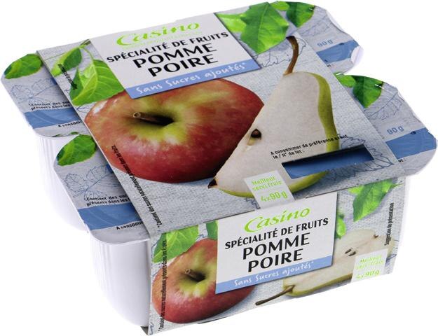 Spécialité de Fruits Pomme Poire Sans Sucres ajoutés