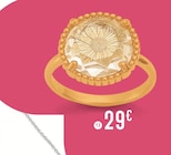 Bague en plaqué or et oxyde de zirconium - E.Leclerc Bague en plaqué or et oxyde de zirconium à 29,00 € dans le catalogue E.Leclerc