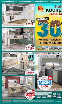 hofmeister Prospekt der KW 35 "hofmeister KÜCHEN-SOMMER JUBILÄUMS-AKTION" Aktueller hofmeister Prospekt "hofmeister KÜCHEN-SOMMER JUBILÄUMS-AKTION" Seite 2 von 4 Seiten