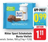 Schokolade Bunte Vielfalt bei EDEKA im Prospekt "" für 0,99 €