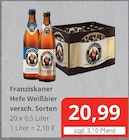 Hefe Weißbier im Angebot bei Getränkefachmarkt Rausch in Gießen Hefe Weißbier Angebote von Franziskaner bei Getränkefachmarkt Rausch Gießen für 20,99 €