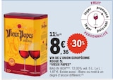 Vin de l'union européenne rouge 5l - VIEUX PAPES en promo à 8,36 € chez E.Leclerc Vin de l'union européenne rouge 5l - VIEUX PAPES dans le catalogue E.Leclerc