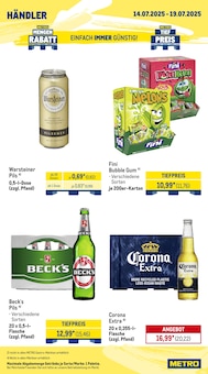 Becks im aktuellen METRO Prospekt (Mülheim (Ruhr)) Becks im METRO Prospekt "Wochenangebote Händler" mit 26 Seiten (Mülheim (Ruhr))