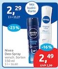 Deo-Spray von Nivea im aktuellen budni Prospekt