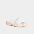 Mules brides croisées à strass blanc femme - La Halle Mules brides croisées à strass blanc femme à 13,99 € dans le catalogue La Halle