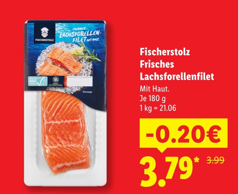 Frisches Lachsforellenfilet
