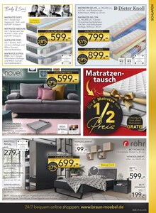 Bett im BRAUN Möbel-Center Prospekt "Wir feiern Jubiläum!" mit 24 Seiten (Reutlingen)
