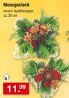 Moosgesteck für 11,99 € bei Zimmermann im Angebot Moosgesteck im aktuellen Zimmermann Prospekt