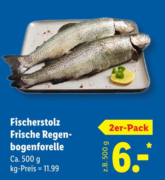 Frische Regenbogenforelle