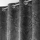Promo Rideau occultant imprimé feuillage velours en relief gris à 19,19 € dans le catalogue Décor Discount à Fenouillet