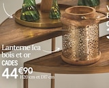 Lanterne Ica bois et or - CADES dans le catalogue Ambiance & Styles