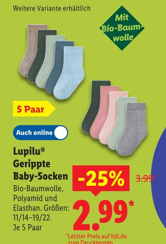Gerippte Baby-Socken