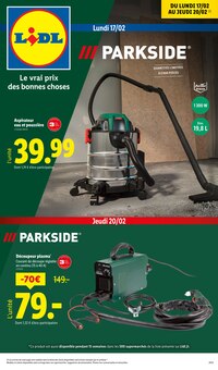 Prospectus Lidl de la semaine "Le vrai prix des bonnes choses" avec 1 pages, valide du 17/02/2025 au 20/02/2025 pour Seynod et alentours