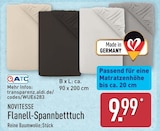 Flanell-Spannbetttuch von Novitesse im aktuellen ALDI Nord Prospekt