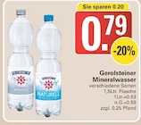 Mineralwasser im Angebot bei WEZ in Minden Mineralwasser Angebote von Gerolsteiner bei WEZ Minden für 0,79 €