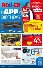 Aktueller ROLLER Prospekt, "HAPPY BIRTHDAY", mit Angeboten der Woche, gültig von 08.03.2026 bis 08.03.2026