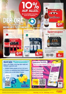 Coca Cola im Netto Marken-Discount Prospekt "Wiedereröffnung - 10% auf ALLES" mit 4 Seiten (Duisburg)