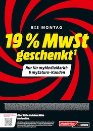 Elektromärkte Prospekt von MediaMarkt Saturn Neustadt MediaMarkt Saturn Prospekt: "19 % MwSt geschenkt", 22 Seiten, 23.10.2025 - 27.10.2025