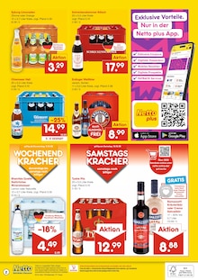 Bier im Netto Marken-Discount Prospekt "DER ORT, AN DEM DU IMMER AUSGEZEICHNETE PREISE FINDEST." mit 2 Seiten (Gummersbach)