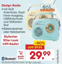 Design-Radio bei Netto Marken-Discount in Hamm Design-Radio im Angebot bei Netto Marken-Discount Hamm für 29,99 €