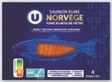SAUMON FUME AU BOIS DE HETRE ALTANTIQUE NORVEGE - U en promo à 4,79 € chez Hyper U SAUMON FUME AU BOIS DE HETRE ALTANTIQUE NORVEGE - U dans le catalogue Hyper U