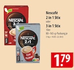 2 in 1 Stix oder 3 in 1 Stix Angebote von Nescafé bei famila Nordost Stralsund für 1,79 €