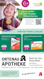 mea - meine apotheke Apotheken Prospekt der aktuellen Woche mit 4 Seiten, gültig von 01.12.2025 bis 31.12.2025, in Renchen und Umgebung Aktueller mea - meine apotheke Apotheken Prospekt in Renchen und Umgebung, "Unsere Dezember-Angebote" mit 4 Seiten, 01.12.2025 - 31.12.2025