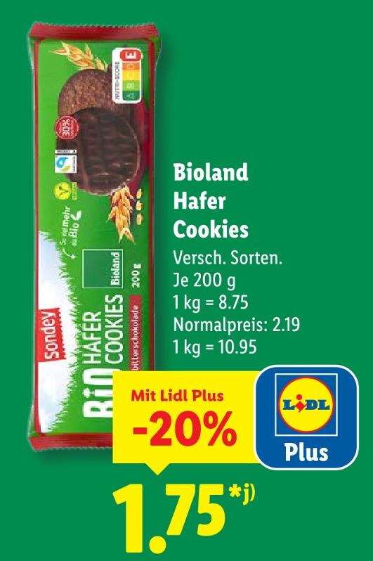 Bioland Hafer Cookies
