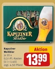 Weißbier im Angebot bei REWE in Erkelenz Weißbier Angebote von Kapuziner bei REWE Erkelenz für 13,99 €
