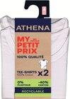 Lot de 2 T-shirts My Petit Prix - ATHENA - Intermarché Hyper à Toulouse Lot de 2 T-shirts My Petit Prix - ATHENA en promo chez Intermarché Hyper Toulouse à 10,14 €