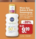 Babies & Kids Sonnenspray sensitiv bei combi im Prospekt "" für 9,99 €