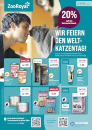 ZooRoyal Prospekt für Düsseldorf mit 8 Seiten ZooRoyal Prospekt für Düsseldorf: "WIR FEIERN DEN WELT-KATZENTAG!", 8 Seiten, 27.07.2026 - 08.08.2026