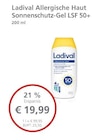LINDA - Allergische Haut Sonnenschutz-Gel LSF 50+ Angebot im Prospekt Allergische Haut Sonnenschutz-Gel LSF 50+ bei LINDA im Prospekt "" für 19,99 €