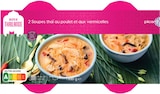 2 soupes thaï au poulet et aux vermicelles - PICARD en promo chez Picard 2 soupes thaï au poulet et aux vermicelles - PICARD dans le catalogue Picard