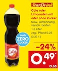 Zucker im Netto Marken-Discount Prospekt Cola oder Limonaden mit oder ohne Zucker von Star Drink im aktuellen Netto Marken-Discount Prospekt für 0,49 €