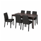 Tisch und 6 Stühle dunkelbraun/Glose schwarz Angebote von EKEDALEN / BERGMUND bei IKEA Passau für 1.493,00 €